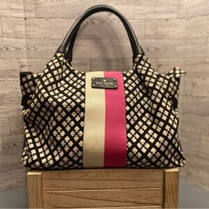 Kate Spade Black and Pink Geometric Satchel